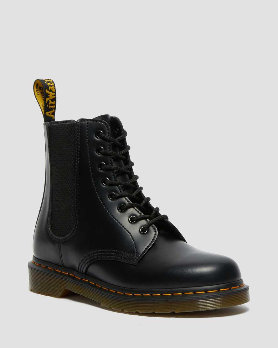 Dr. Martens 1460 Harper Smooth Nahka Naisten Nauhalliset Nilkkurit - Mustat Nilkkurit [489-XBGEJN]